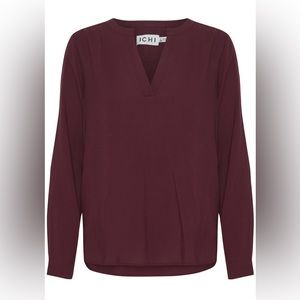 Ichi blouse in dark red